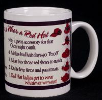 Red Hat Society Top 10 Reason to Wear a Red Hat Coffee Mug